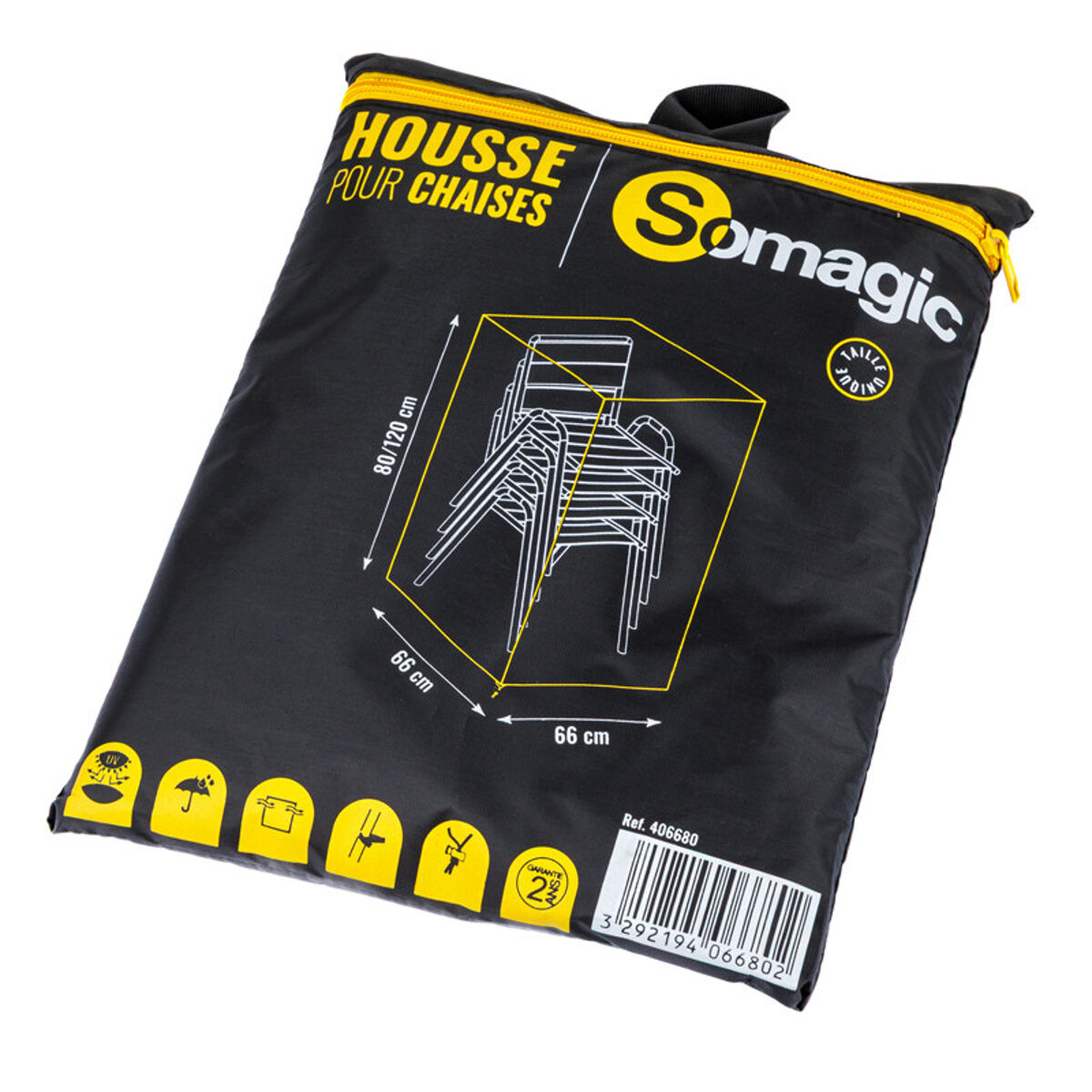 Somagic - cobertura c 66 x l 66 x a 120 cm para cadeiras de jardim