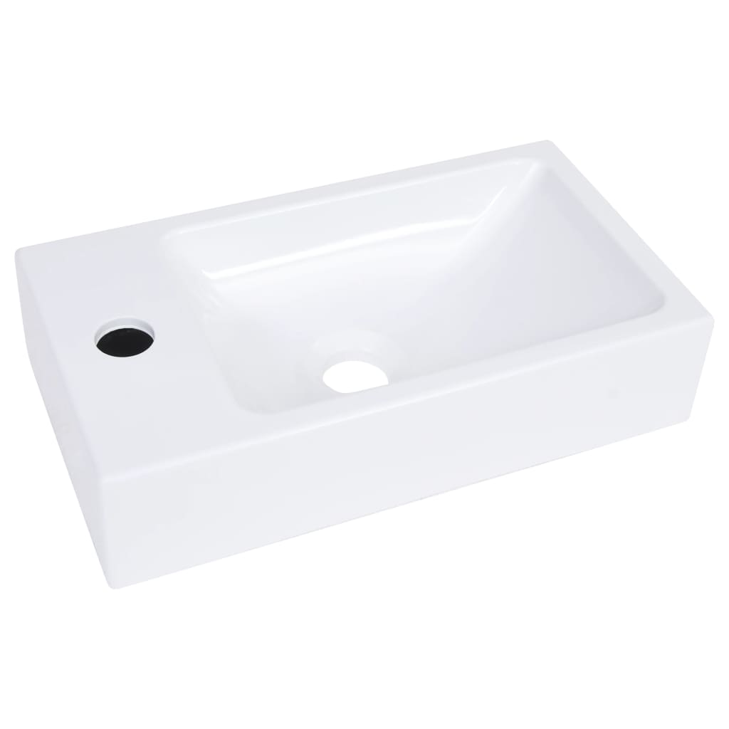 Vidaxl lavatório 400x220x90 mm smc branco