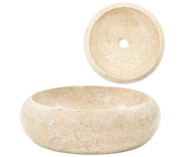 Vidaxl lavatório 40x12 cm mármore creme