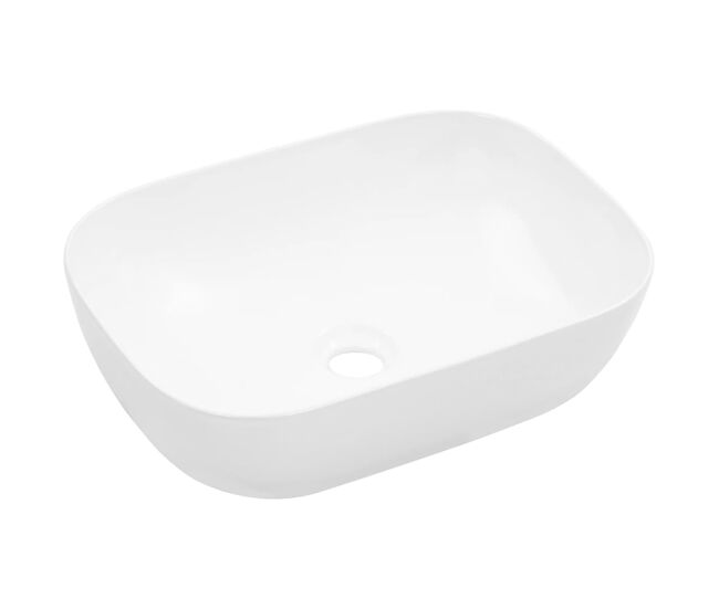 Vidaxl lavatório 45,5x32x13 cm cerâmica branco