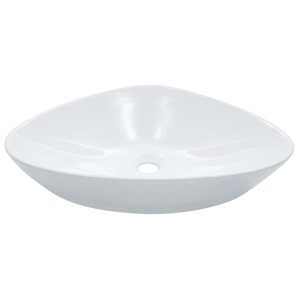 Vidaxl lavatório 58,5x39x14 cm cerâmica branco