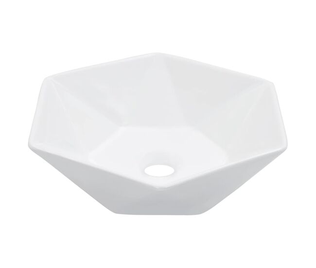 Vidaxl lavatório 41x36,5x12 cm cerâmica branco