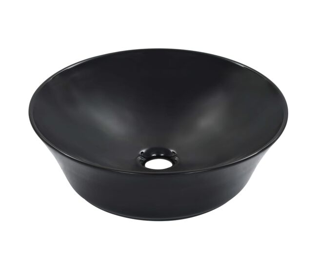 Vidaxl lavatório 41x12,5 cm cerâmica preto