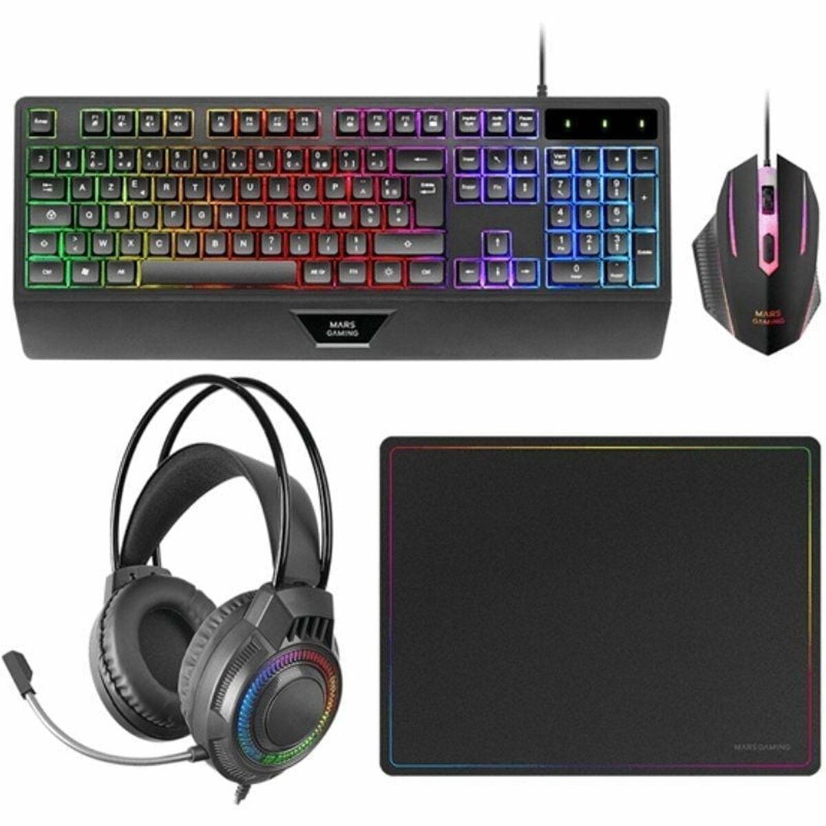Clavier e rato mars gaming mcp124proes