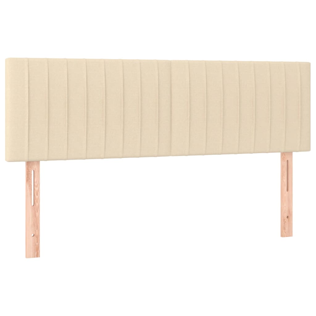 Vidaxl cabeceira de cama 2 pcs tecido 72x5x78/88 cm creme