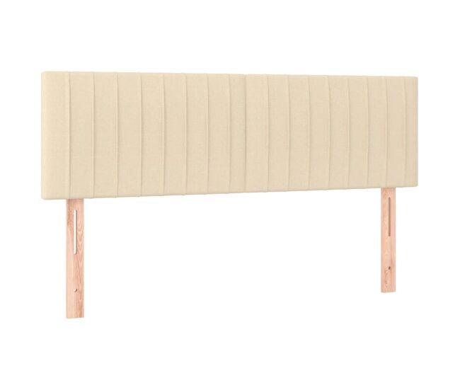 Vidaxl cabeceira de cama 2 pcs tecido 72x5x78/88 cm creme