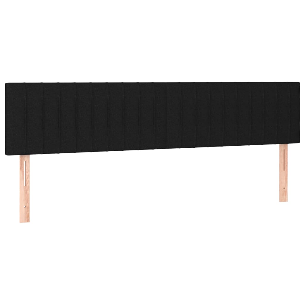 Vidaxl cabeceira de cama 2 pcs tecido 90x5x78/88 cm preto