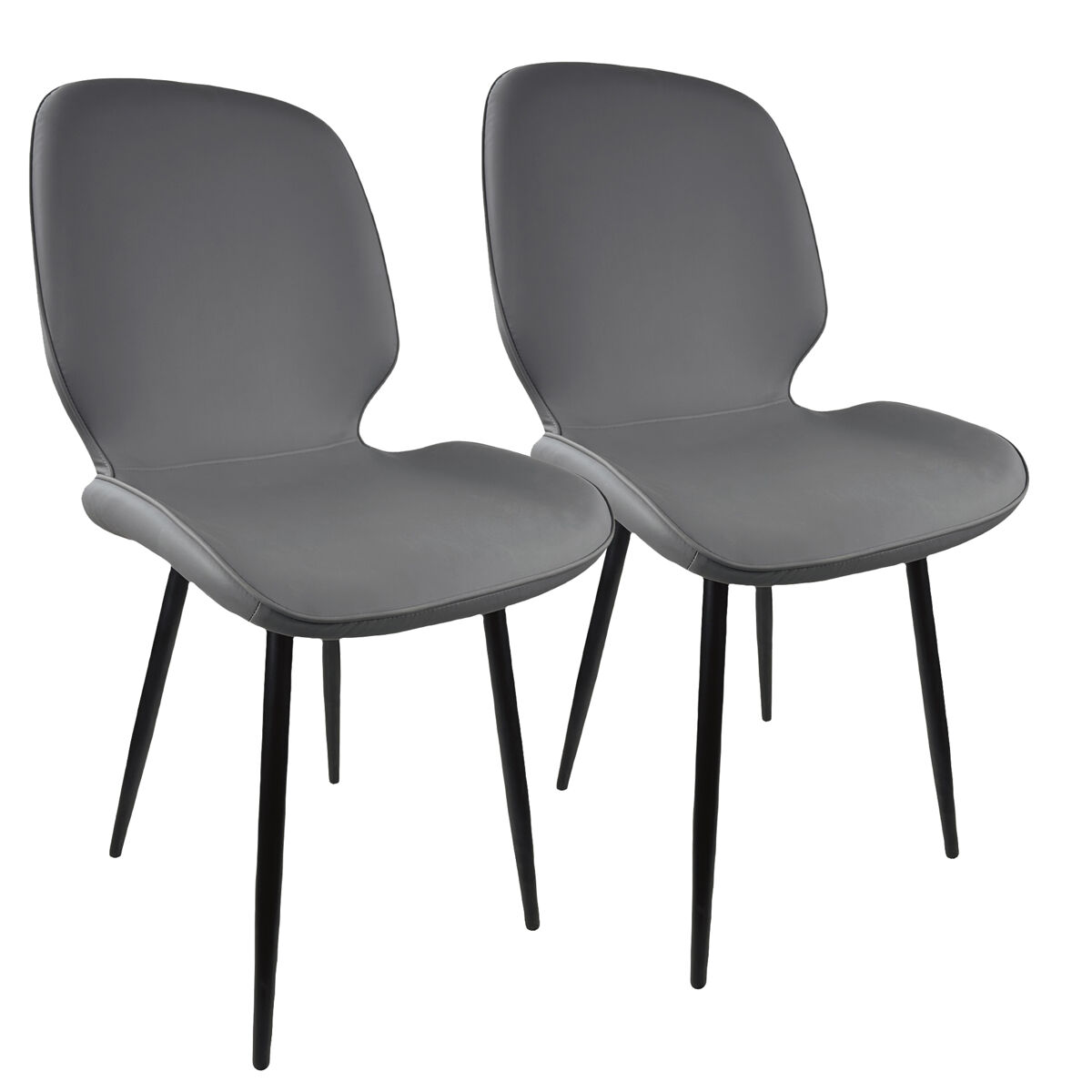 Cadeira amberes cinza - design escandinavo, ergonômica e moderna, estofado suave, pés metálicos, resistente e elegante