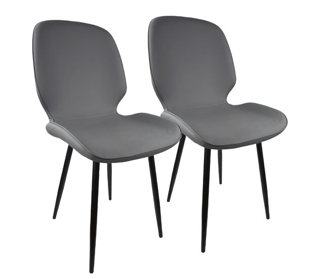 Cadeira amberes cinza - design escandinavo, ergonômica e moderna, estofado suave, pés metálicos, resistente e elegante
