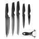 Conjunto de 5 facas e descascador Conjunto de 5 facas e descascador Preto