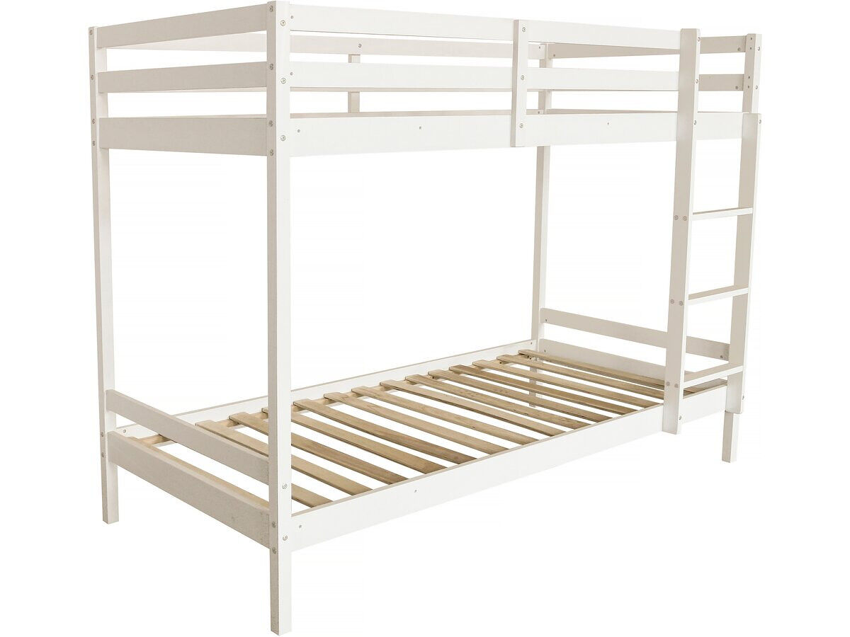 Beliche infantil de madeira "lionel" 90 x 190 cm - blanc