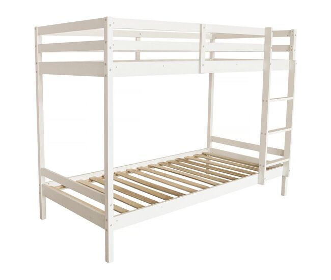 Beliche infantil de madeira "lionel" 90 x 190 cm - blanc