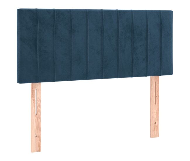 Vidaxl cabeceira de cama veludo 100x5x78/88 cm azul-escuro