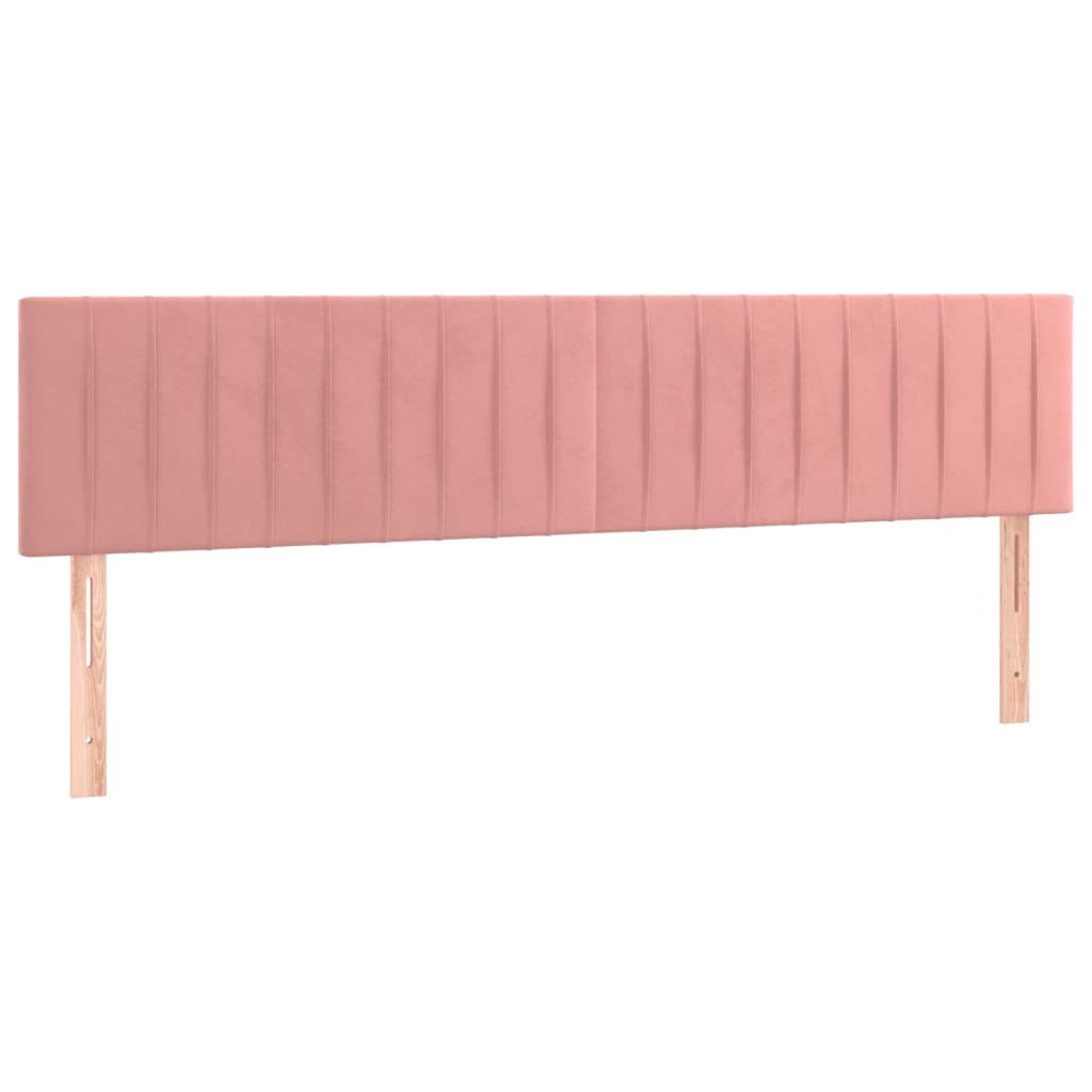 Vidaxl cabeceira de cama 2 pcs veludo 80x5x78/88 cm rosa