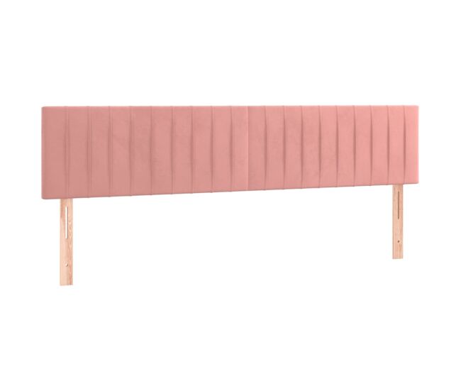 Vidaxl cabeceira de cama 2 pcs veludo 80x5x78/88 cm rosa