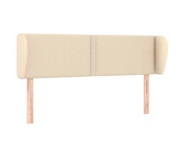 Vidaxl cabeceira de cama c/ abas tecido 147x23x78/88 cm creme