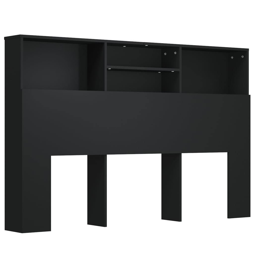 Vidaxl armário de cabeceira 160x19x103,5 cm preto