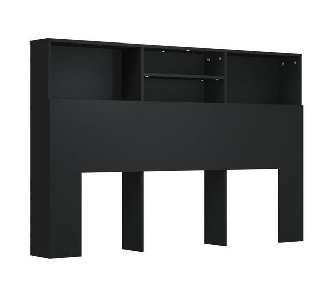 Vidaxl armário de cabeceira 160x19x103,5 cm preto