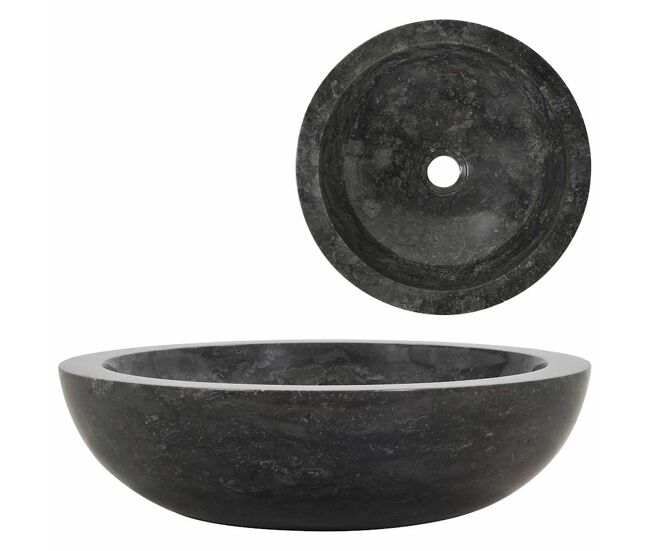Lavatório - lavabo - pia de banheiro 40x12 cm mármore preto