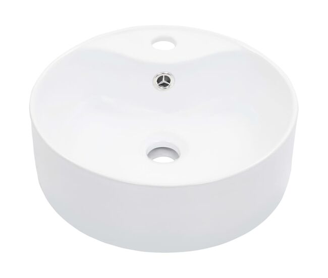 Lavatório - lavabo - pia de banheiro com extravasamento 36x13 cm cerâmica branco