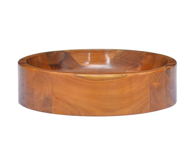 Lavatório - lavabo - pia de banheiro φ40x10 cm madeira de teca maciça