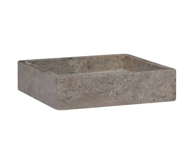 Lavatório - lavabo - pia de banheiro 40x40x10 cm mármore cinzento