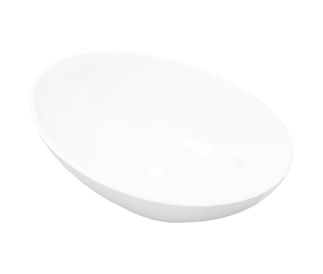 Lavatório - lavabo - pia de banheiro de luxo em cerâmica oval 40 x 33 cm branco