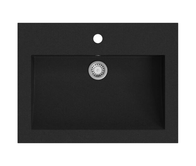 Lavatório - lavabo - pia de banheiro de granito 600x450x120 mm preto