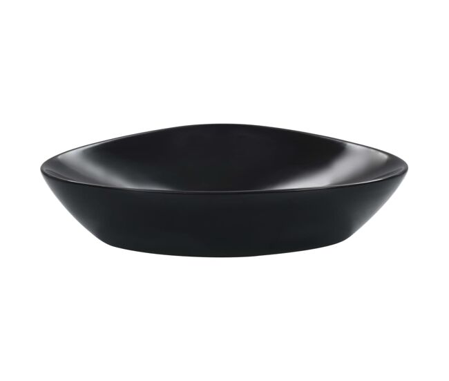 Lavatório - lavabo - pia de banheiro 58,5x39x14 cm cerâmica preto