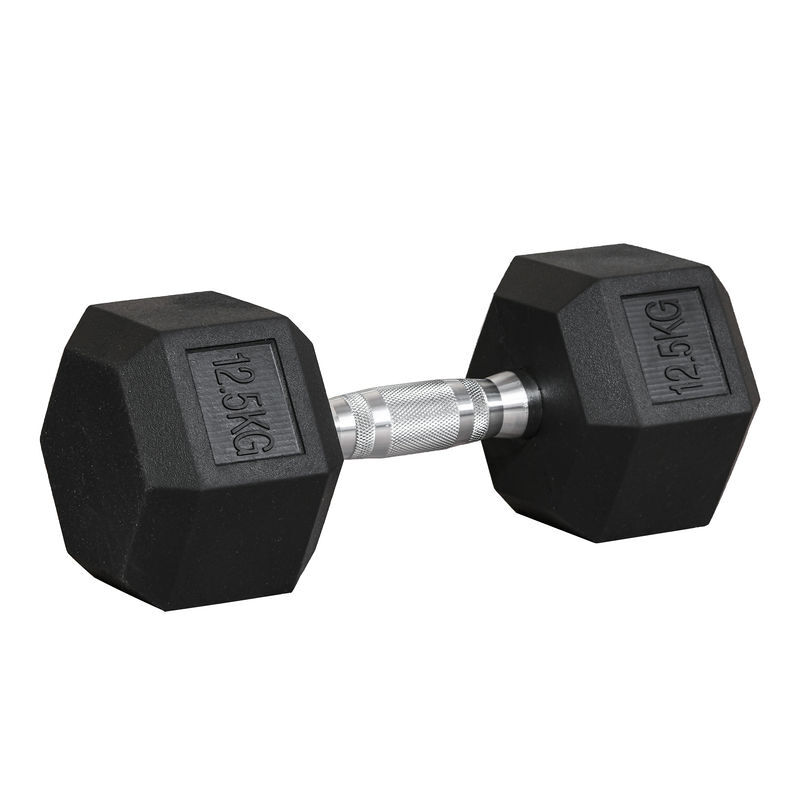 Haltere Metal e Borracha HOMCOM, desportos e lazer - musculação