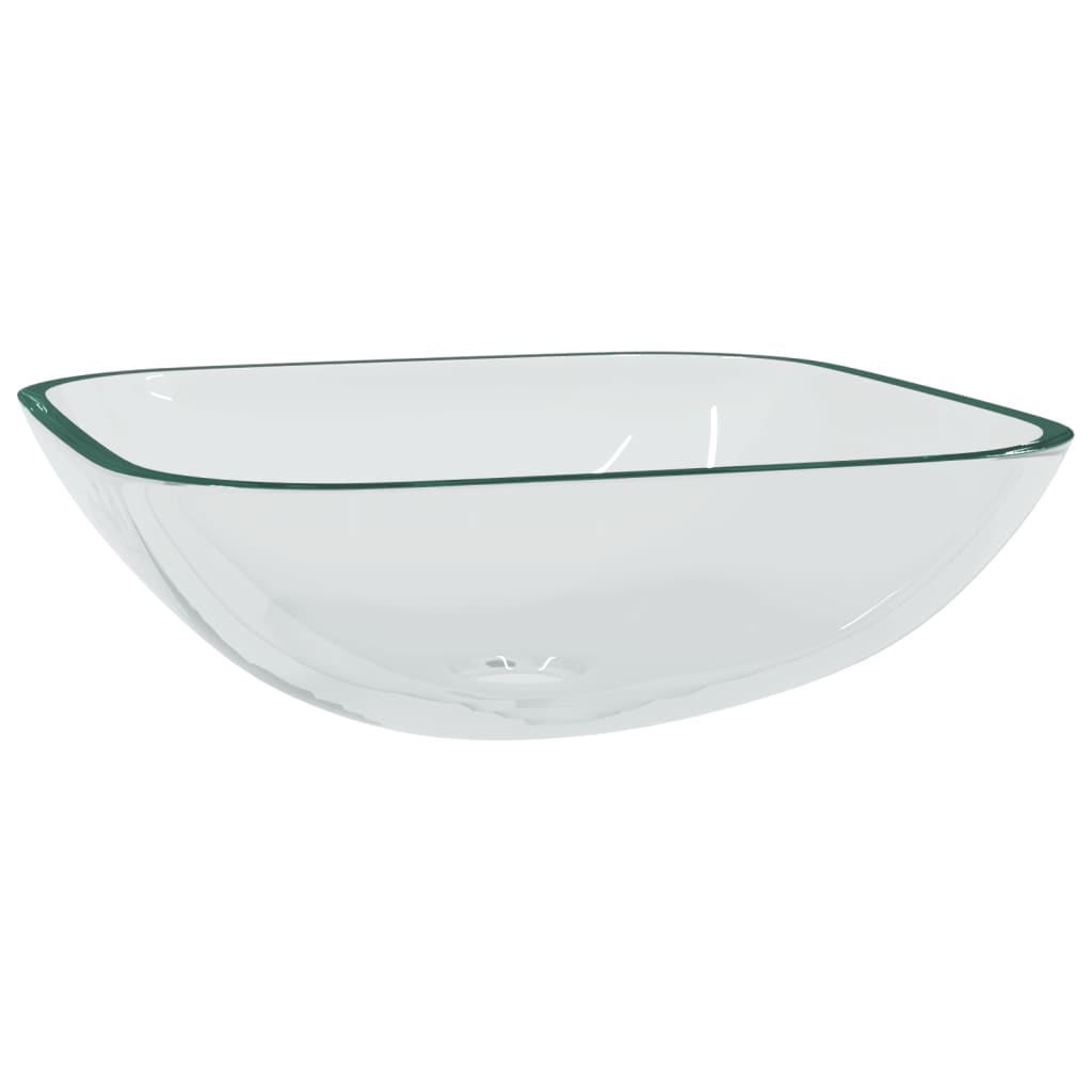 Lavatório - lavabo - pia de banheiro 42x42x14 cm vidro transparente