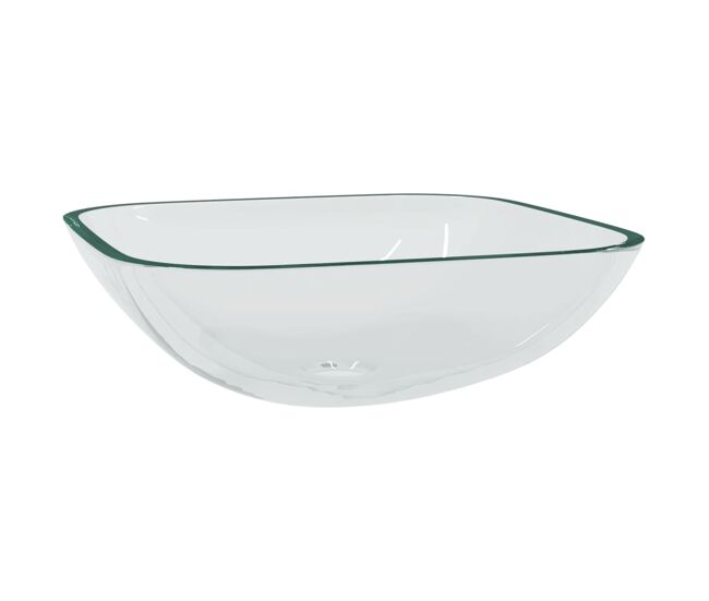 Lavatório - lavabo - pia de banheiro 42x42x14 cm vidro transparente