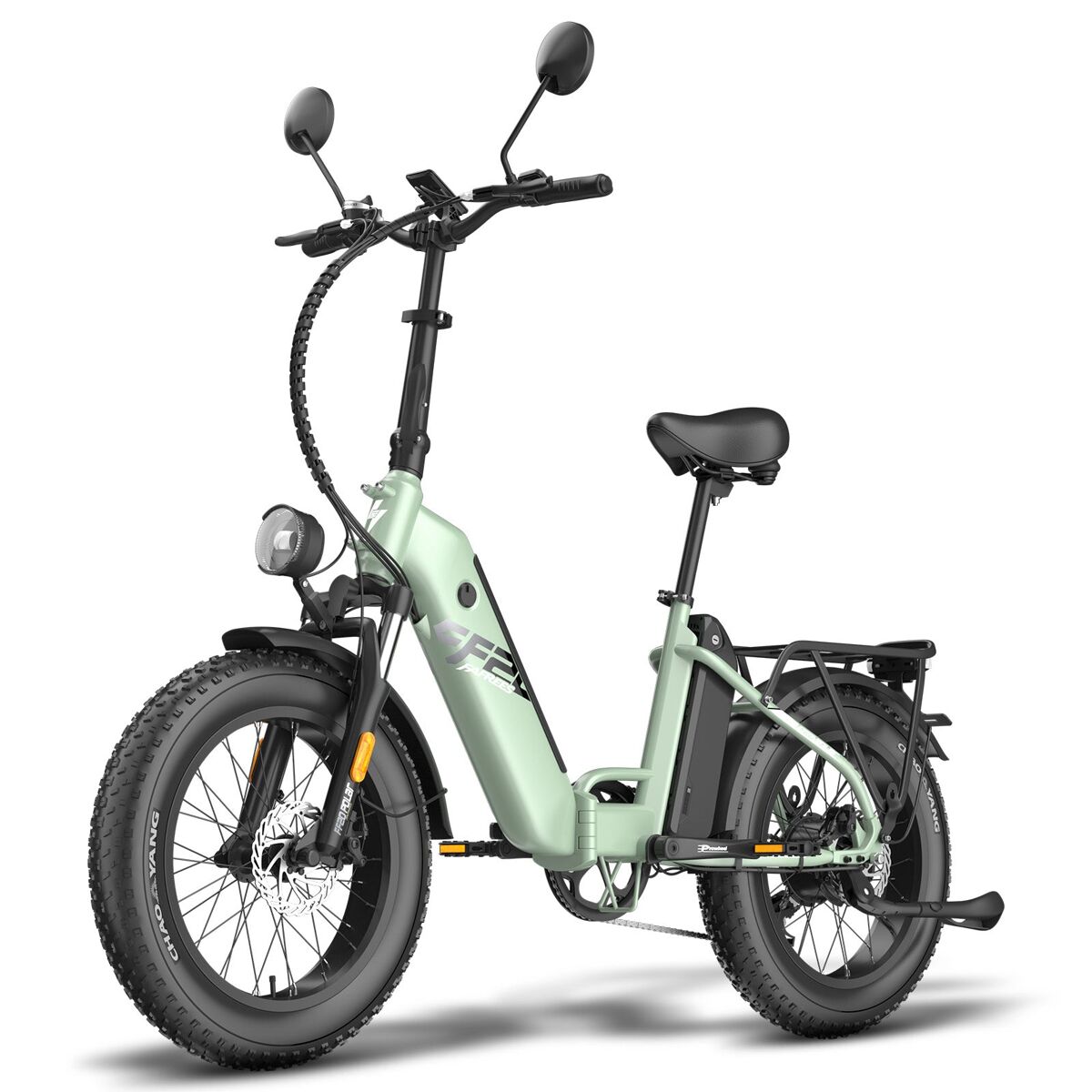 E-bike fafrees ff20 polar - motor 500w bateria 48v 13.4ah*2 pneus de 20 polegadas freios a disco mecânicos - verde