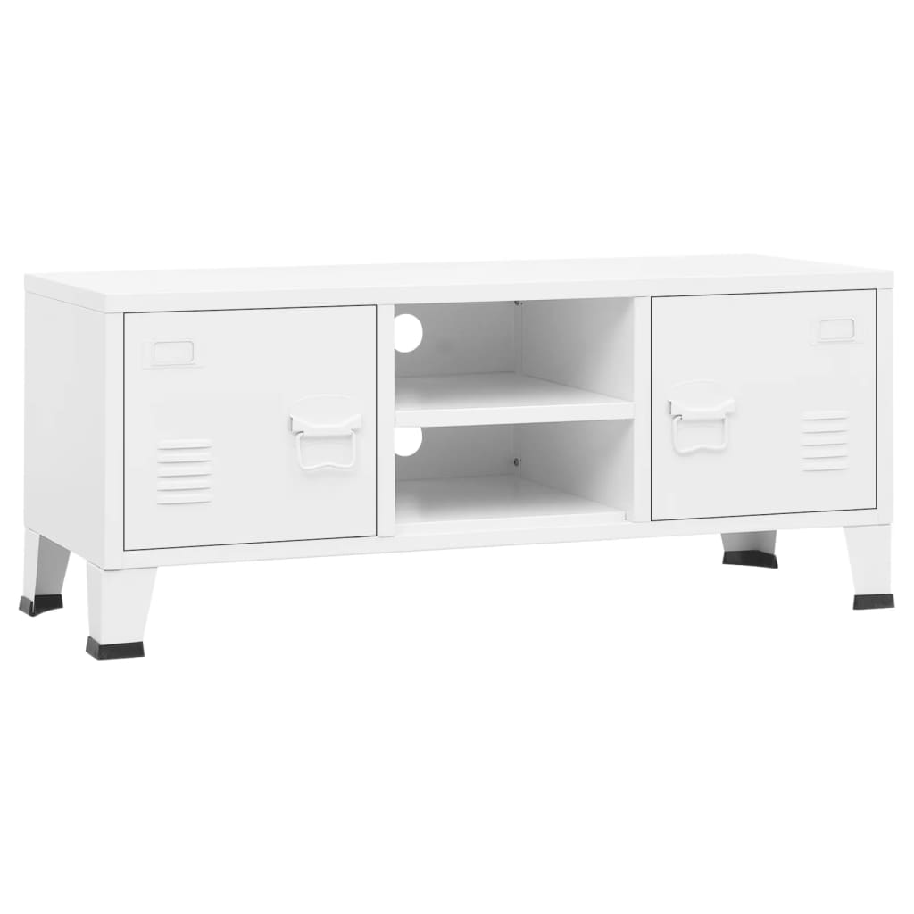 Móvel de tv - modulo de tv - armário de tv industrial 105x35x42 cm metal branco
