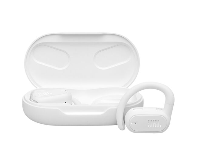 JBL Soundgear Sense - Écouteurs sans fil avec micro - oreille dégagée - montage sur l'oreille - Bluetooth - blanc