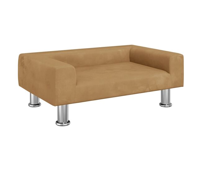 Sofá infantil - sofá para crianças 70x45x26,5 cm veludo castanho