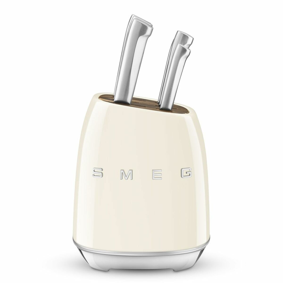 Conjunto de facas de cozinha e suporte smeg kbsf02cr creme acier inox