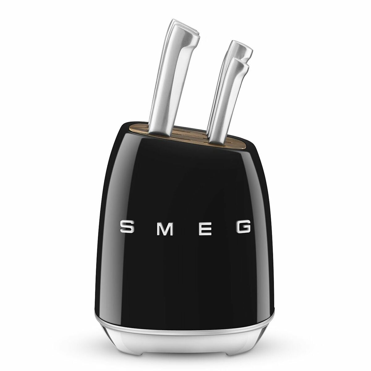 Conjunto de facas de cozinha e suporte smeg kbsf02bl noir acier inox