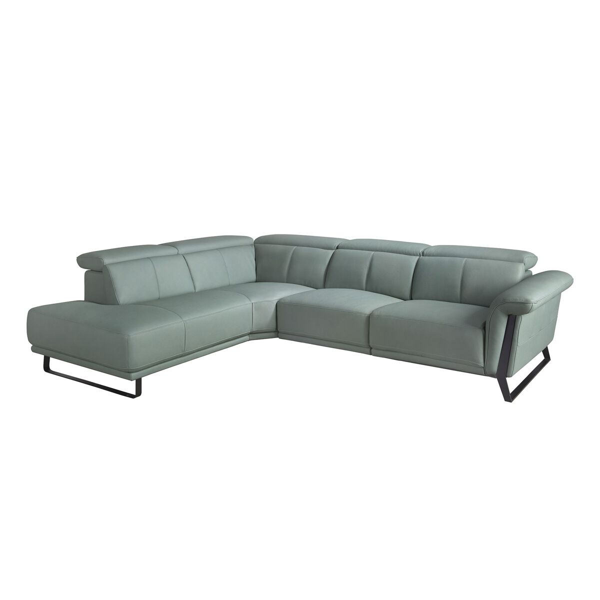 Sofá chaise longue relax à esquerda em pele