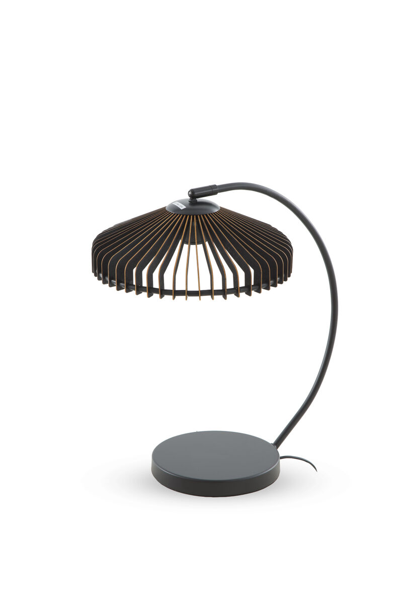 Candeeiro de mesa em contraplacado preto