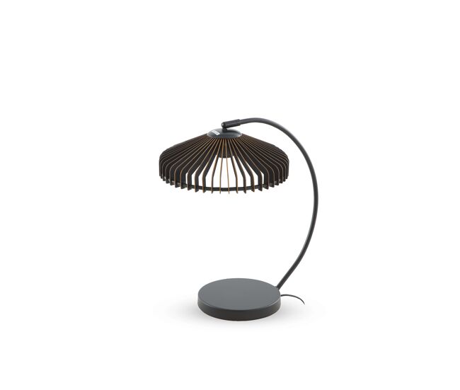 Candeeiro de mesa em contraplacado preto