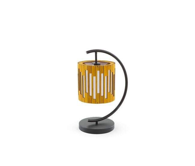 Candeeiro de mesa em contraplacado cor mel