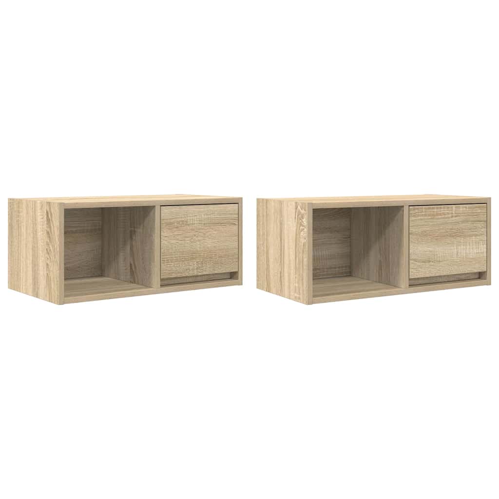 Móveis de tv - armários tv 2pcs 60x31x25,5cm deriv. madeira carvalho sonoma