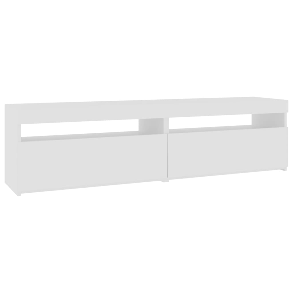 Móvel de tv - modulo de tv - armário de tv com luzes led 2 pcs 75x35x40 cm branco