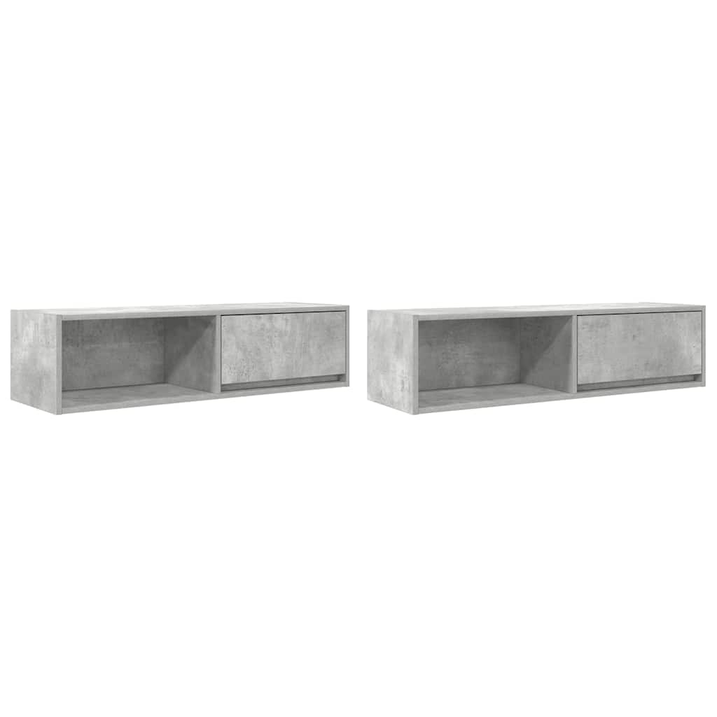 Móveis de tv - armários tv 2pcs 100x31x25,5 cm deriv. madeira cinza cimento