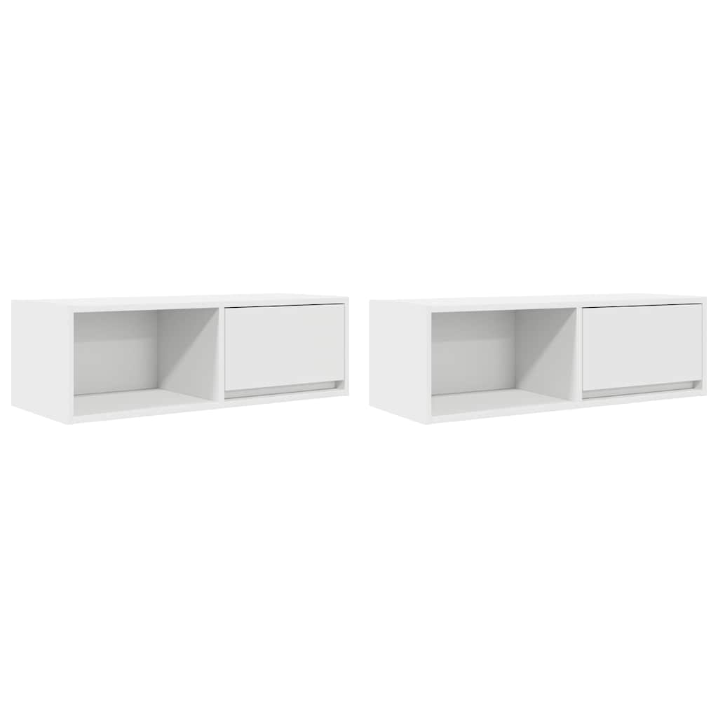 Móveis de tv - armários tv 2 pcs 80x31x25,5 cm deriv. madeira branco