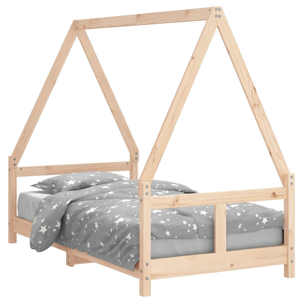 Vidaxl estrutura de cama infantil 80x160 cm pinho maciço