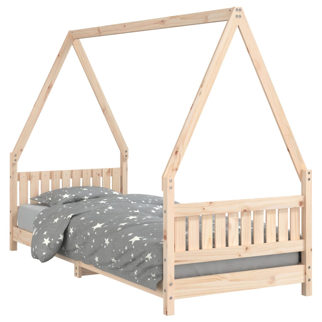 Vidaxl estrutura de cama infantil 80x200 cm madeira de pinho maciça