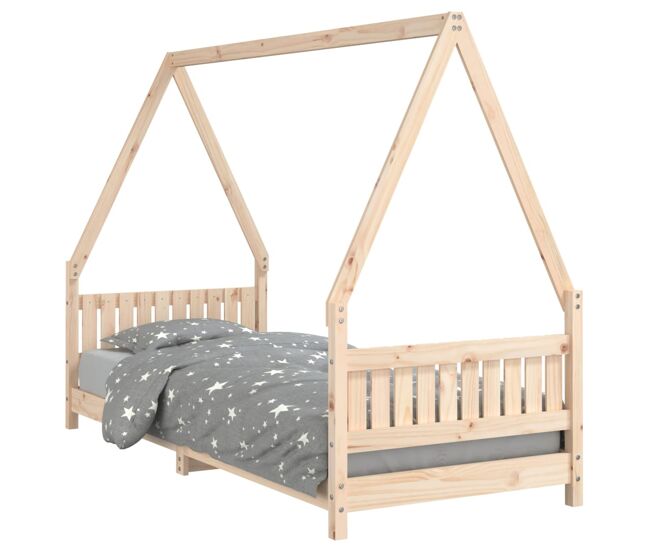 Vidaxl estrutura de cama infantil 80x200 cm madeira de pinho maciça