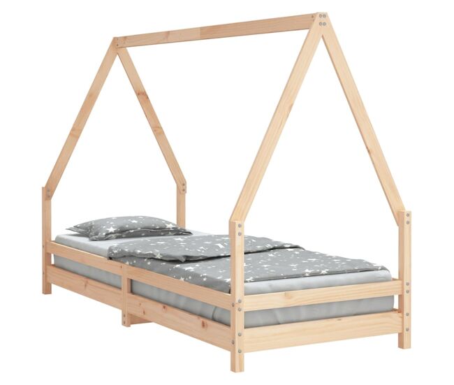 Vidaxl estrutura de cama infantil 80x200 cm madeira de pinho maciça